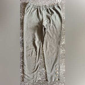 Women's Gray Leggings with Button Detail Petite Medium